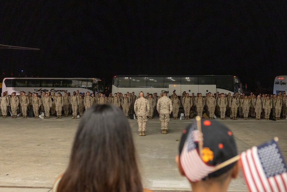 Marine Medium Tiltrotor Squadron (VMM) 261 returns home from deployment