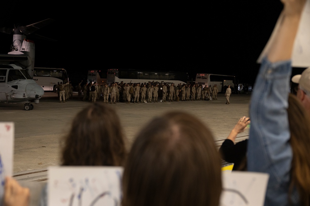 Marine Medium Tiltrotor Squadron (VMM) 261 returns home from deployment