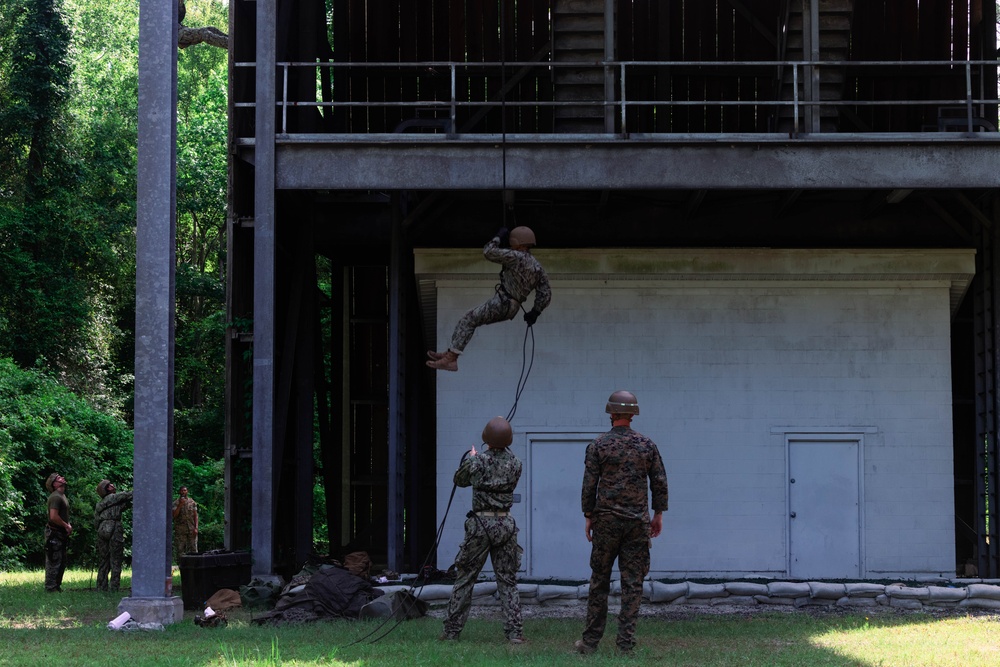 Midshipmen Rappel Training