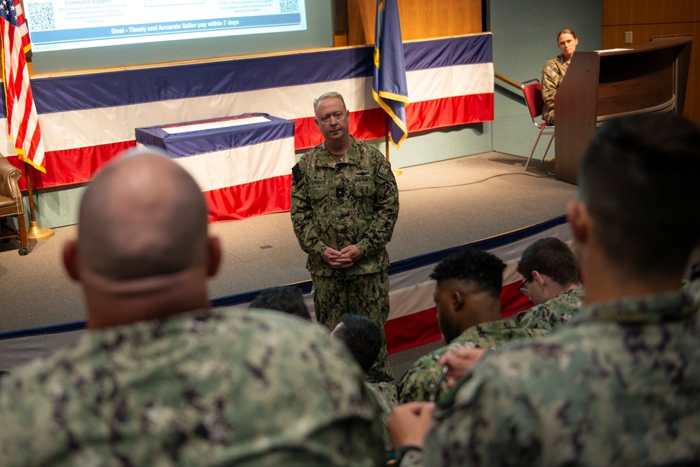 Rear Adm. Stuart C. Satterwhite, commander, MyNavy Career Visits Kings Bays