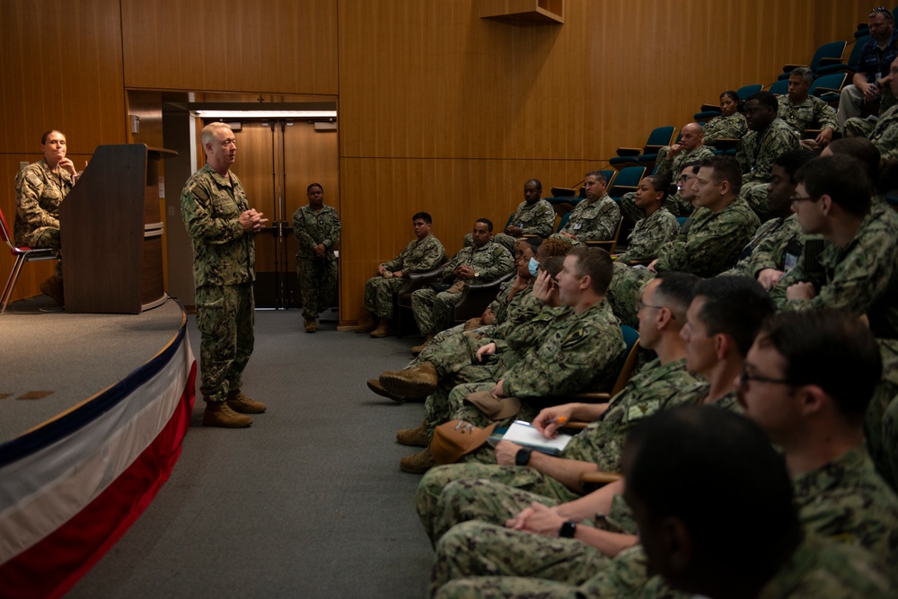 Rear Adm. Stuart C. Satterwhite, commander, MyNavy Career Visits Kings Bays