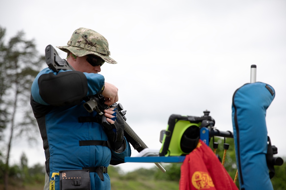 US Navy Marksmanship Team Shoots Competitive Rifle