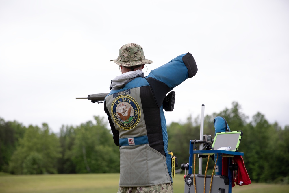 US Navy Marksmanship Team Shoots Competitive Rifle
