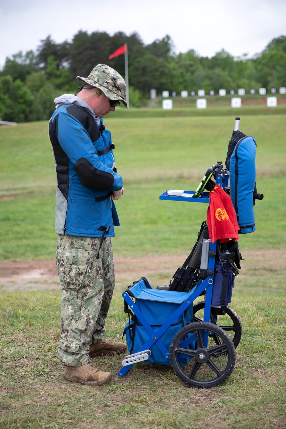 US Navy Marksmanship Team Shoots Competitive Rifle