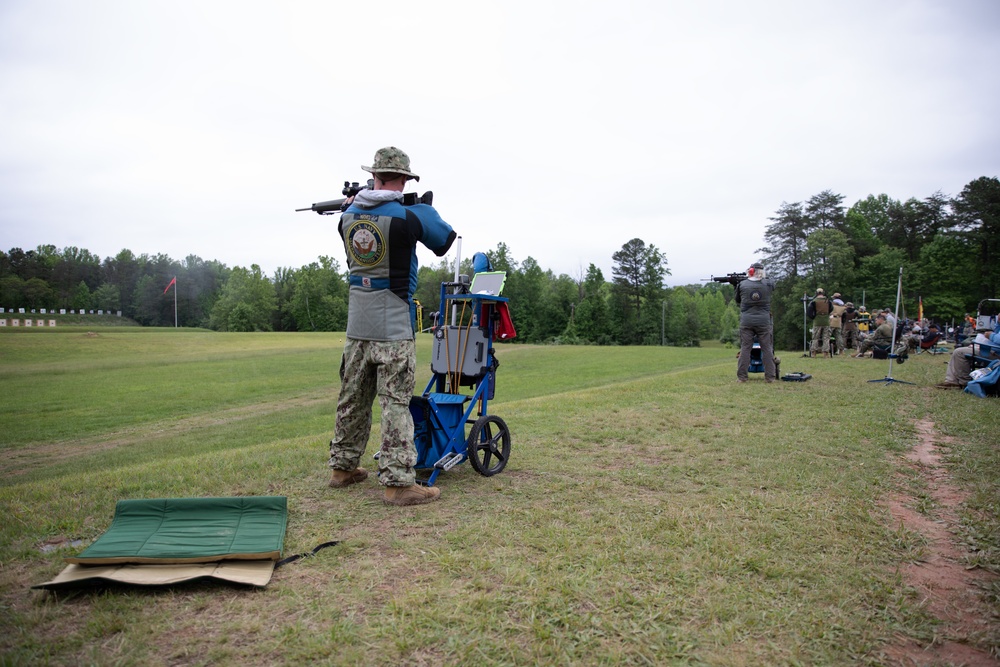 US Navy Marksmanship Team Shoots Competitive Rifle