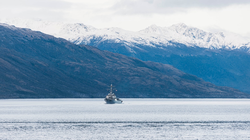 George Washington Transits the Strait of Magellan