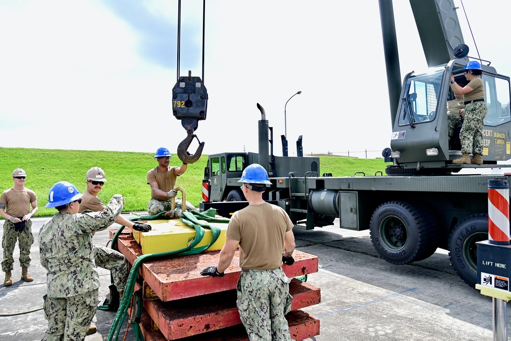 NMCB-5 and NMCB-4 Seabees Conduct Crane Recertification