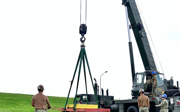 NMCB-5 and NMCB-4 Seabees Conduct Crane Recertification