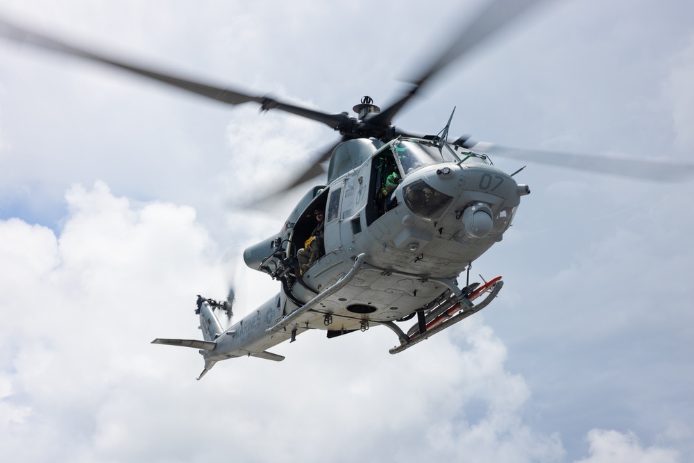 U.S. Marines and Sailors conduct simulated-casualty evacuation operations during Distributed Aviation Operations Exercise 24