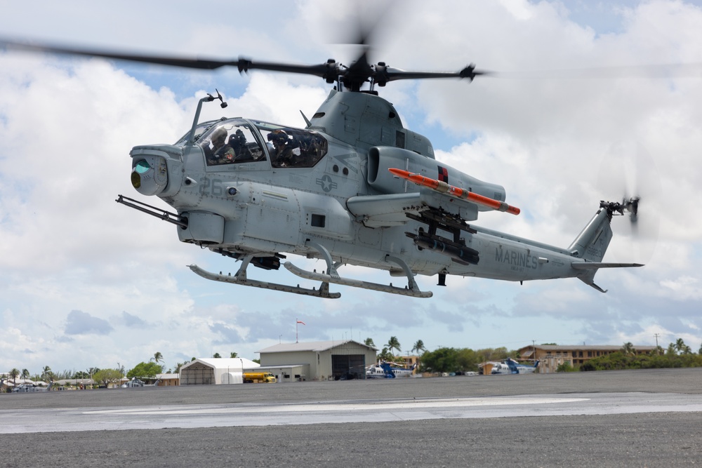 U.S. Marines and Sailors conduct simulated casualty evacuation operations during Distributed Aviation Operations Exercise 24