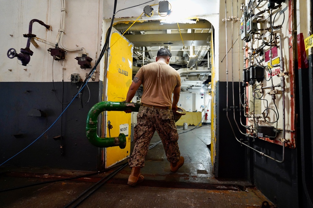 Salvage Exercise 24-001 Aboard the Decommissioned USS Tarawa