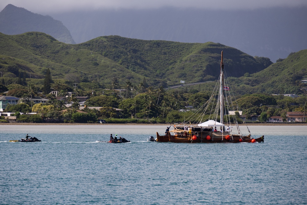FestPAC 2024: The Polynesian Voyaging Society departs from MCBH