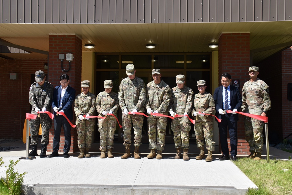 Army cuts the ribbon on two new unaccompanied personnel housing facilities at Camp Humphreys, South Korea