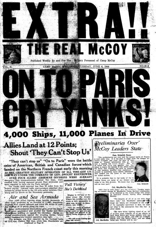 80th Anniversary of D-Day: ‘On to Paris’ was battle cry by those cheering start of invasion at Camp McCoy