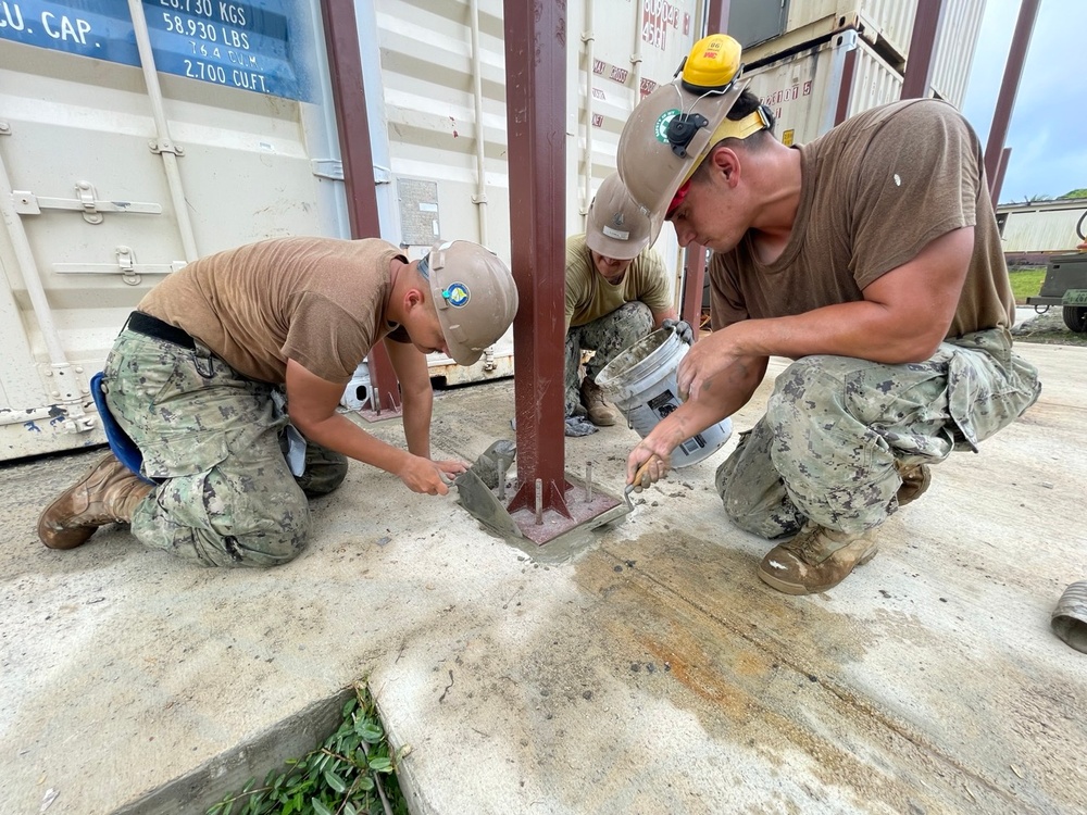NMCB 4 Refurbishes a Containerized Living Unit on Camp Katuu