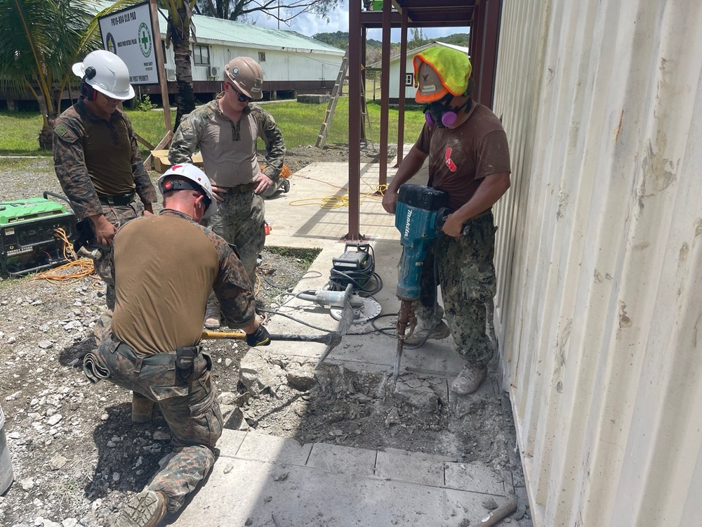 NMCB 4 Refurbishes a Containerized Living Unit on Camp Katuu