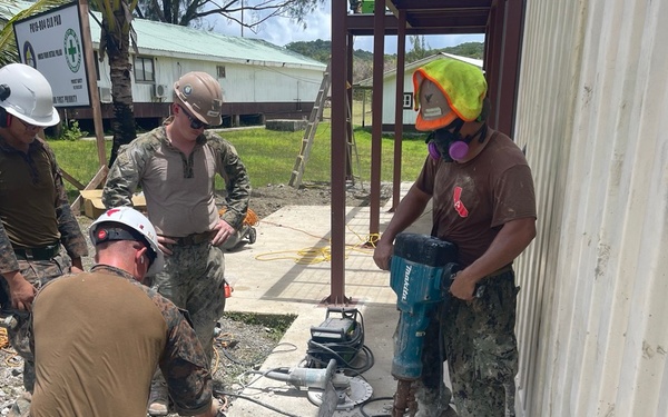 NMCB 4 Refurbishes a Containerized Living Unit on Camp Katuu