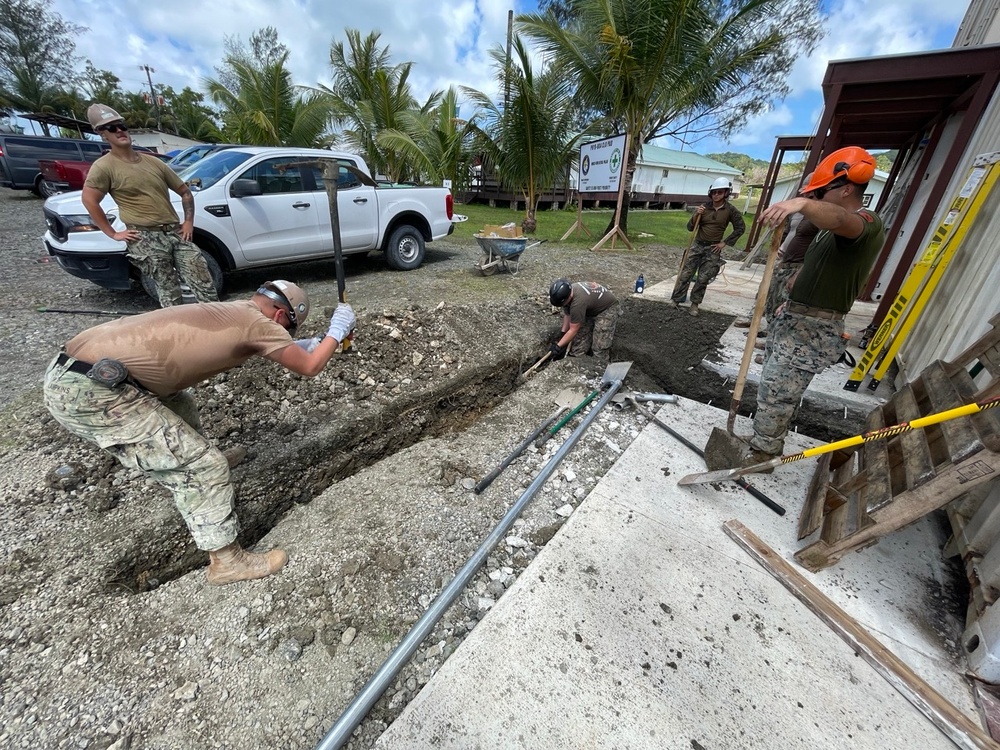 NMCB 4 Refurbishes a Containerized Living Unit on Camp Katuu