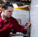 USS Ronald Reagan (CVN 76) Sailors fabricate parts in machine repair shop