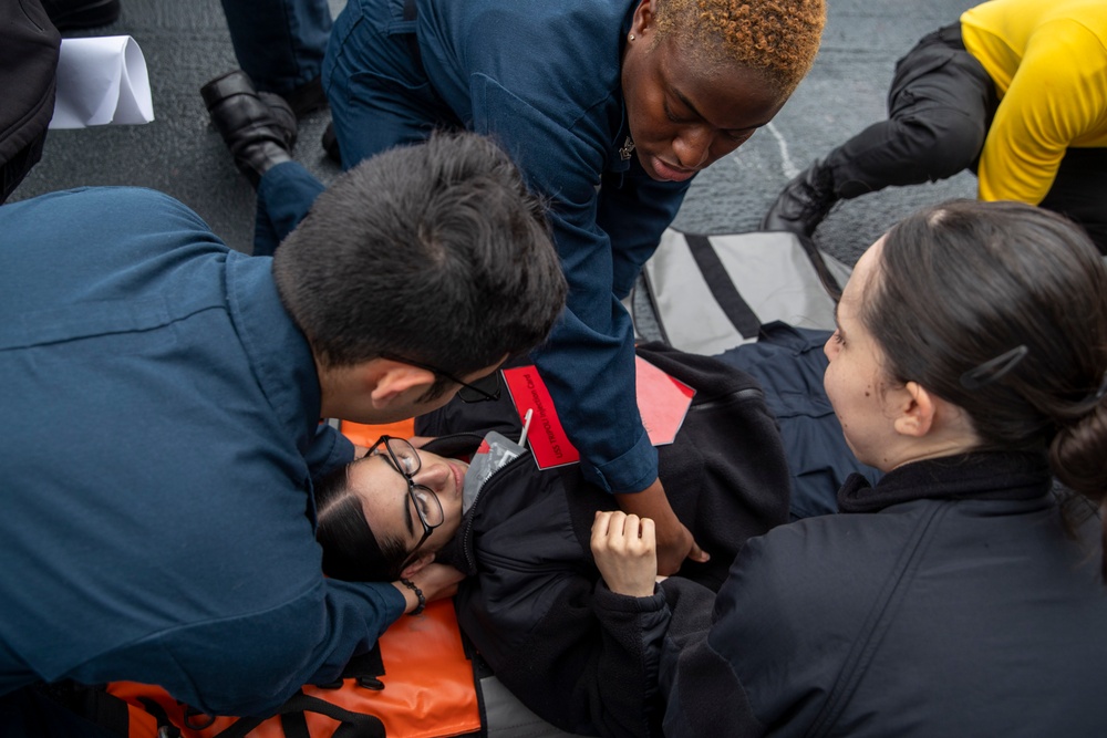 Mass Casualty Drill Aboard USS Tripoli