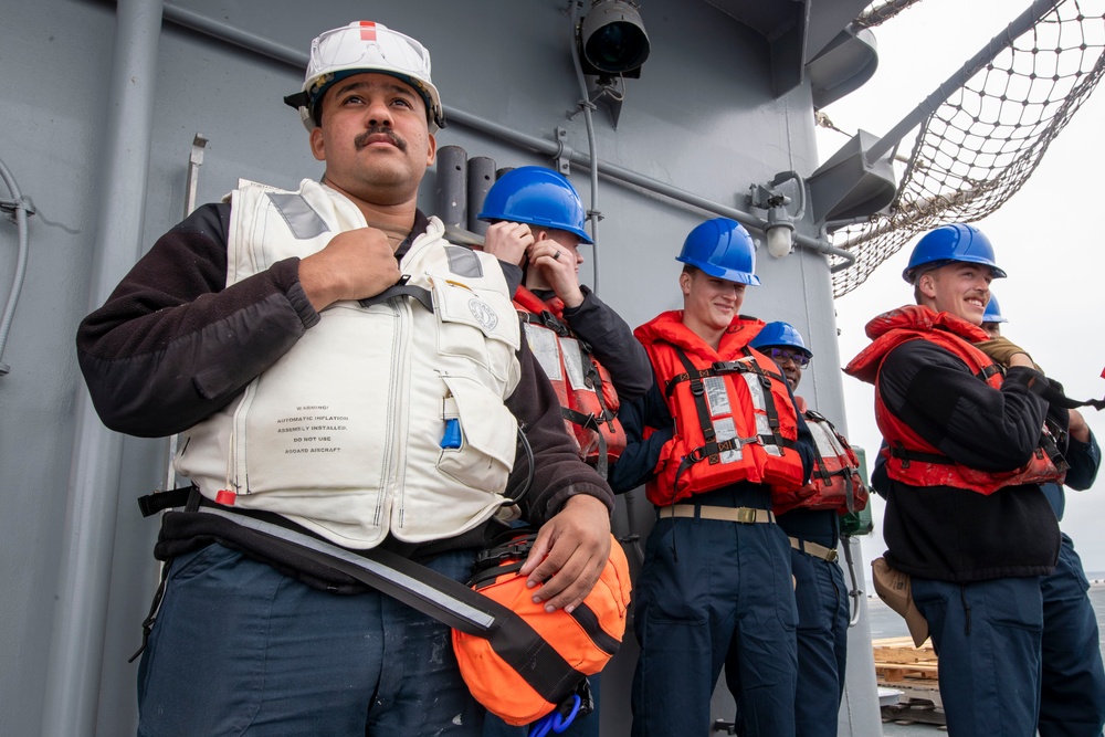 Replenishment-At-Sea Aboard USS Tripoli