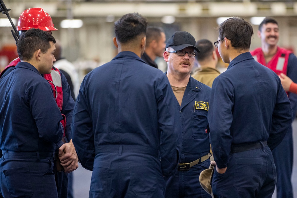 Replenishment-At-Sea Aboard USS Tripoli