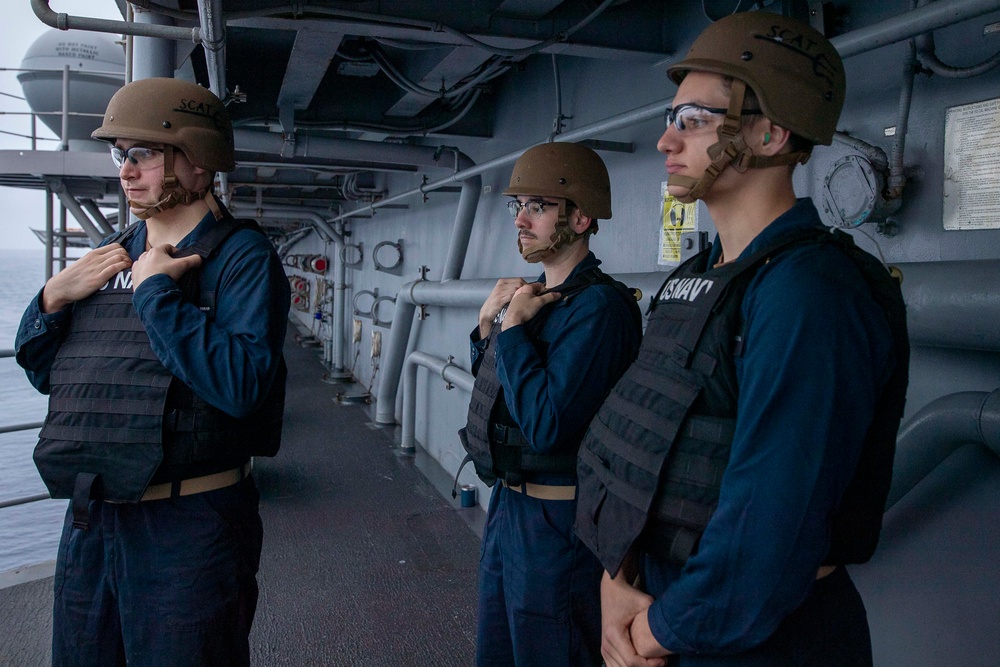 USS Tripoli Triad M240B Gun Shoot