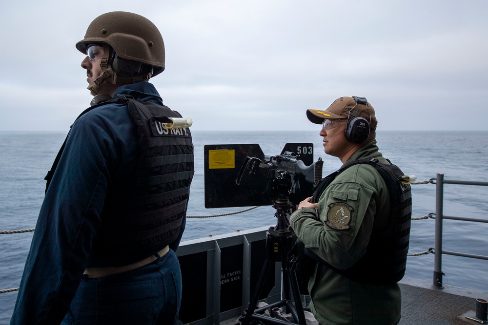 USS Tripoli Triad M240B Gun Shoot