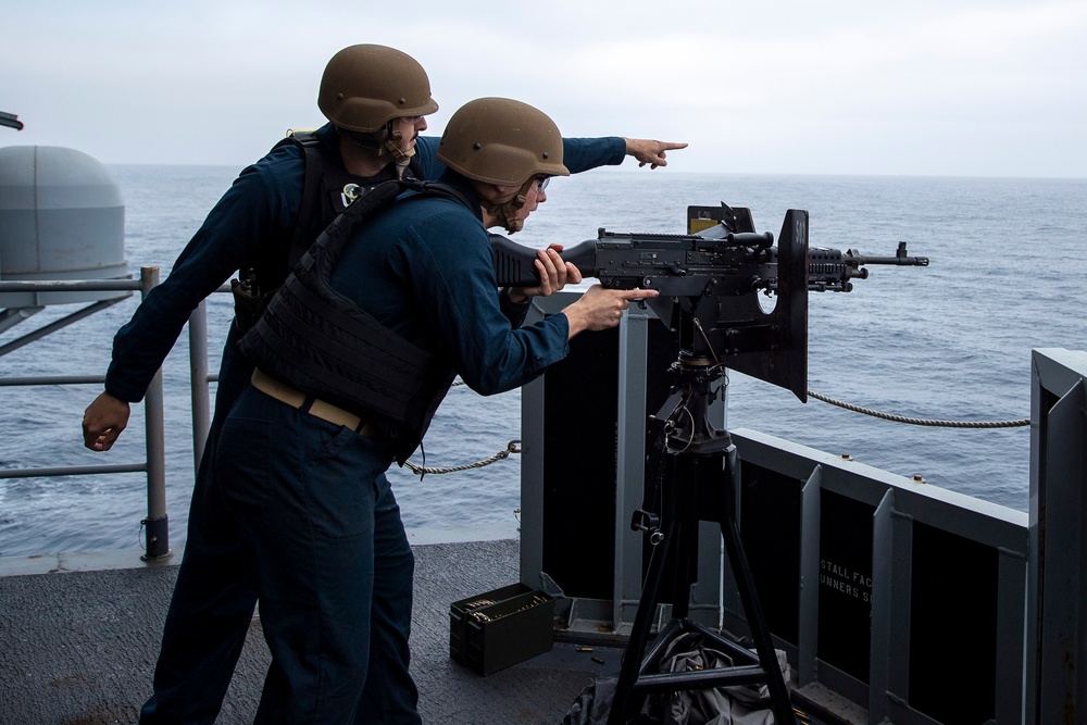 USS Tripoli Triad M240B Gun Shoot