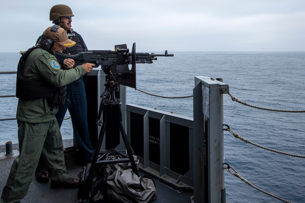 USS Tripoli Triad M240B Gun Shoot