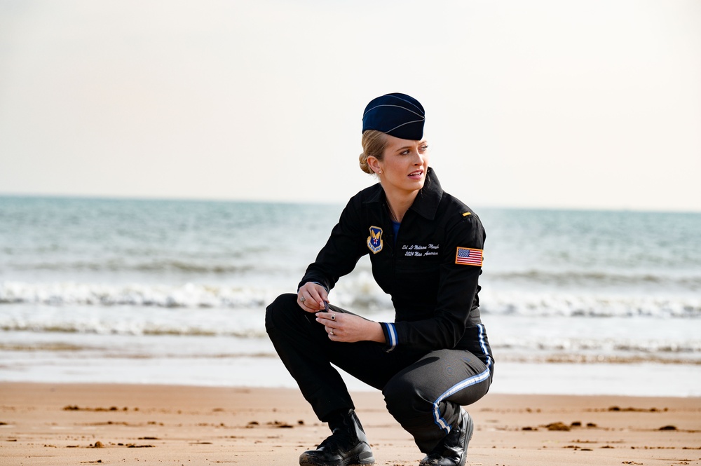 Miss America Honors D-Day in Normandy