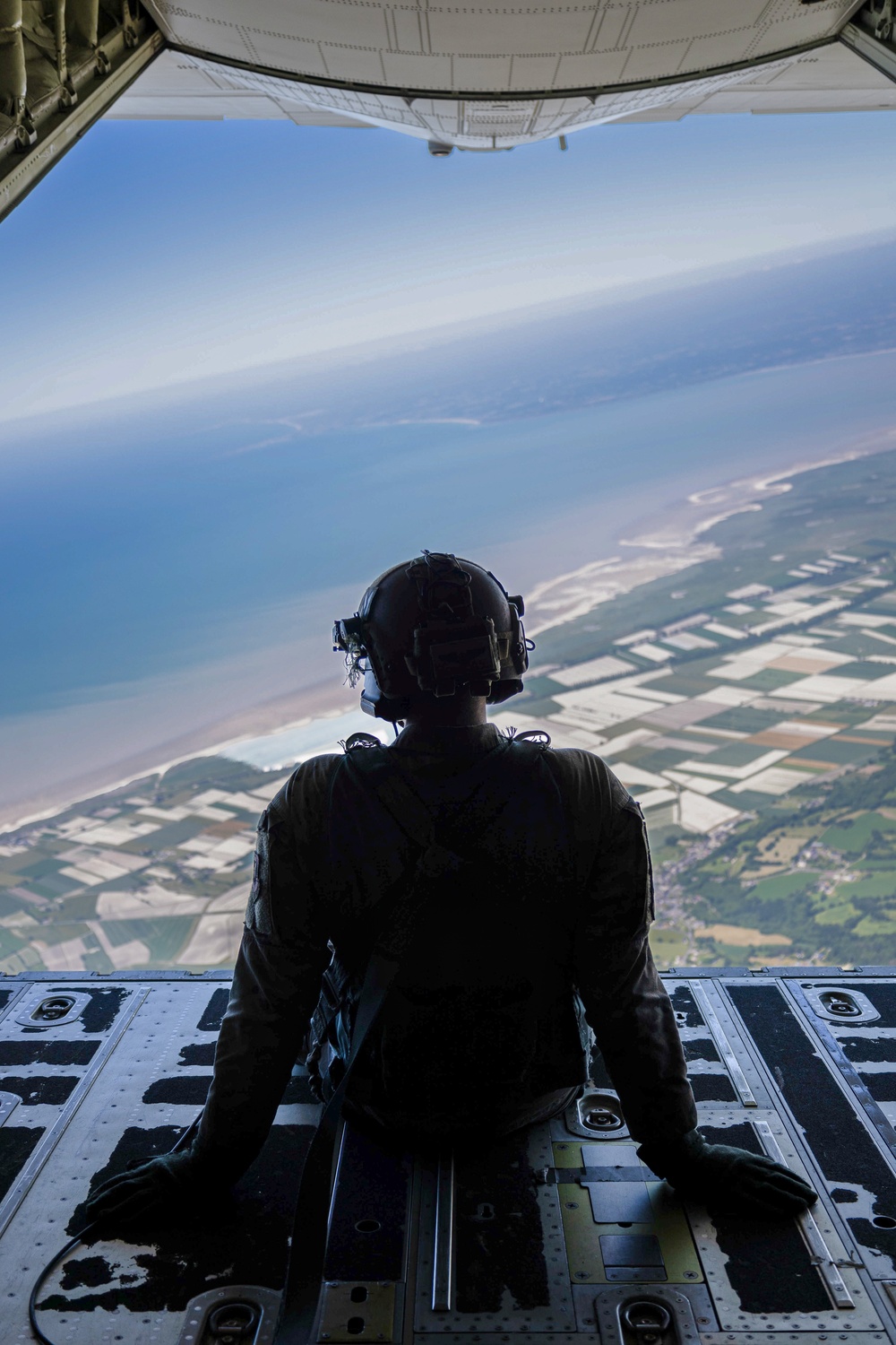 U.S. Air Force Special Tactics Airmen perform a freefall jump in honor of the 80th anniversary of D-Day