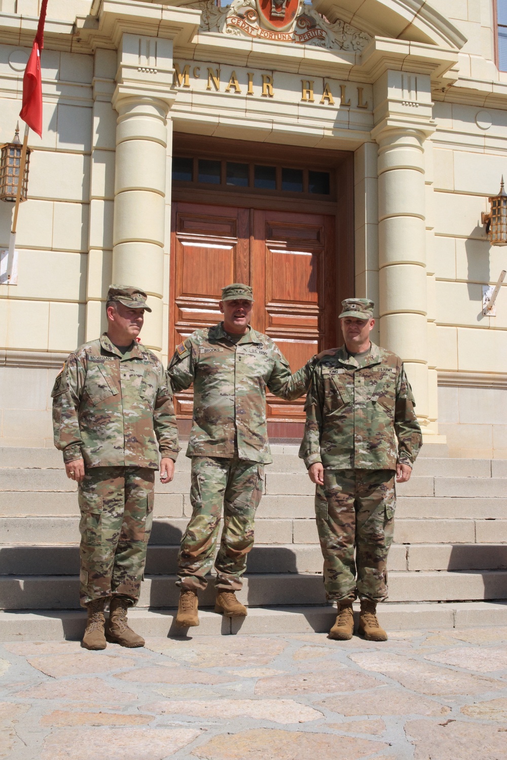 On the steps