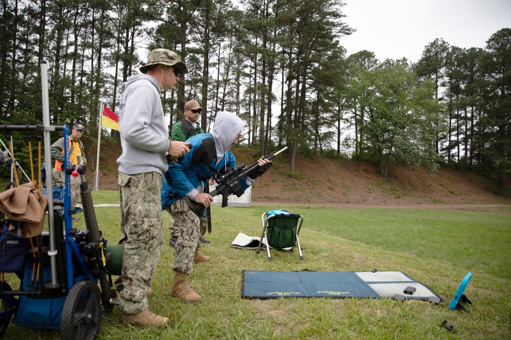 US Navy Marksmanship Team Shoots Competitive Rifle