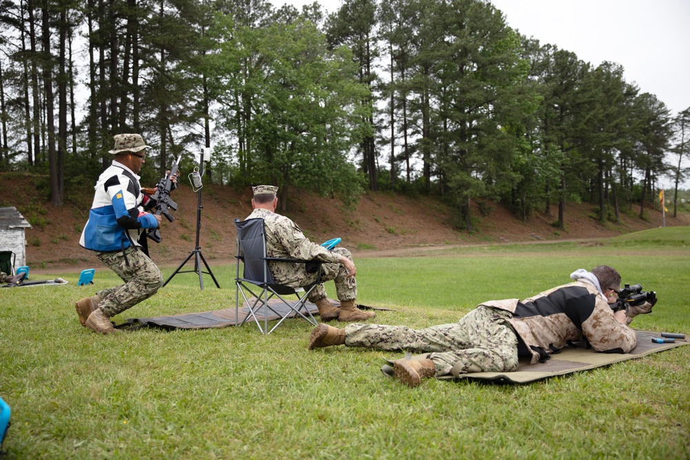 US Navy Marksmanship Team Shoots Competitive Rifle