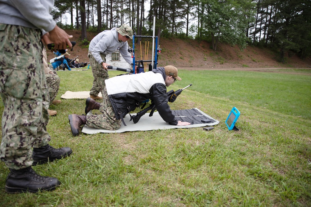 US Navy Marksmanship Team Shoots Competitive Rifle