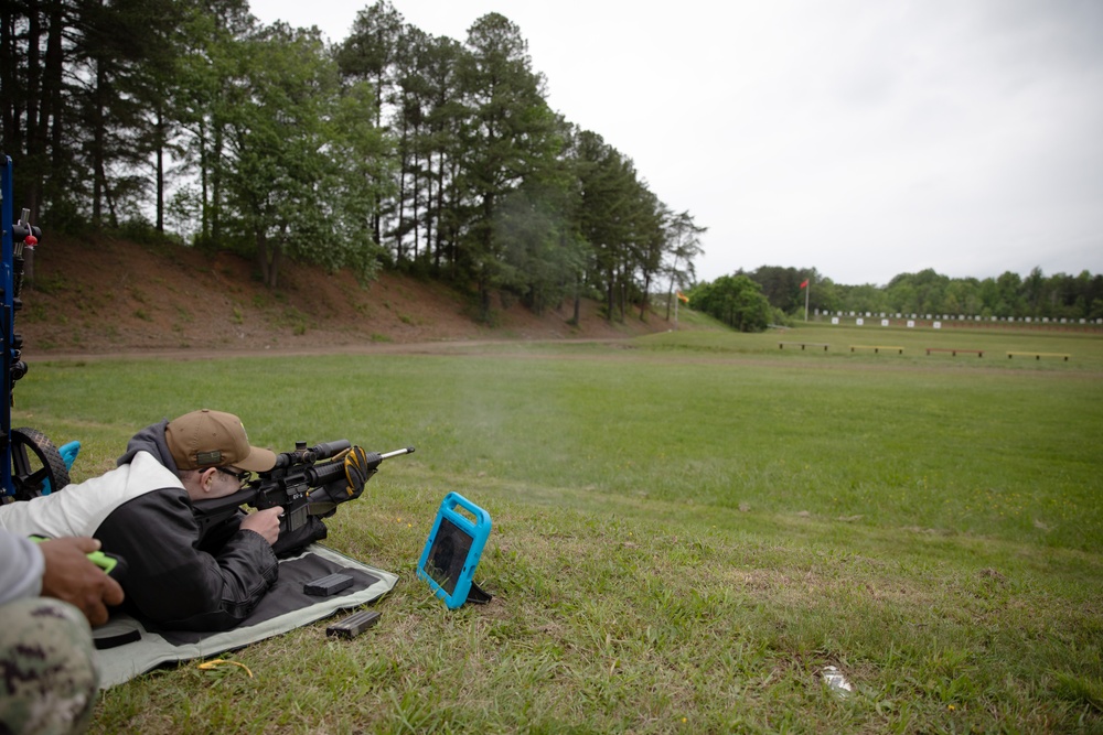 US Navy Marksmanship Team Shoots Competitive Rifle