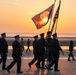 Supporters march in United States colors in Normandy, France for D-Day commemoration ceremonies