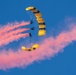 Soldiers from Army Golden Knights jump onto Utah Beach in Normandy, France for D-Day commemoration ceremonies