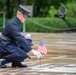 Tomb Sentinel Places Flags at the Tomb of the Unknown Soldier