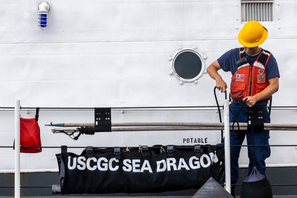 U.S. Coast Guard Sea Dragon arrives at Marine Corps Air Station Cherry Point