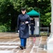 Tomb Sentinel Places Flags at the Tomb of the Unknown Soldier