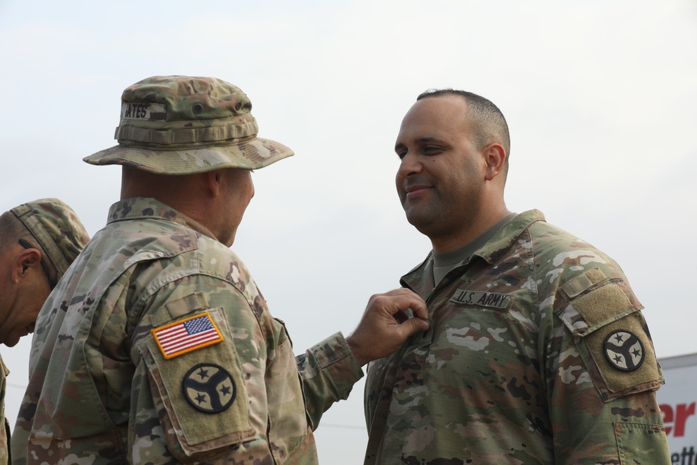 Tennessee National Guard Captain Haney steps into his next rank and grade