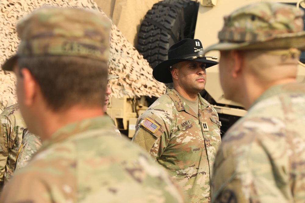 U.S. Army National Guard Captain Haney steps into his next rank and grade