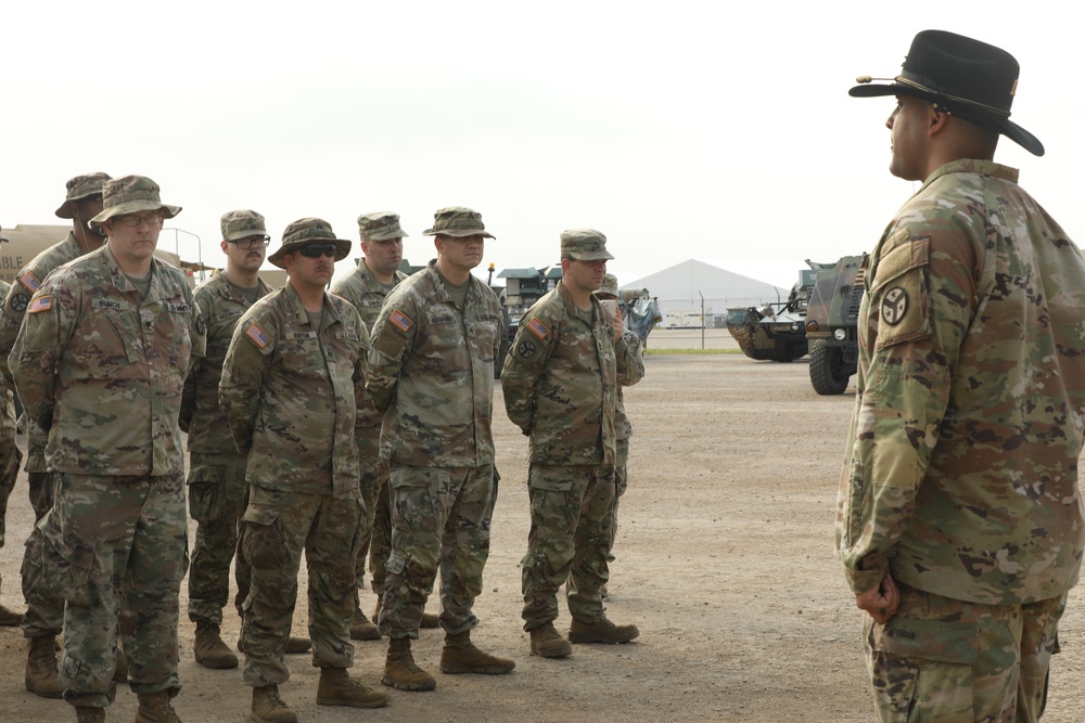 U.S. Army National Guard Captain Haney steps into his next rank and grade