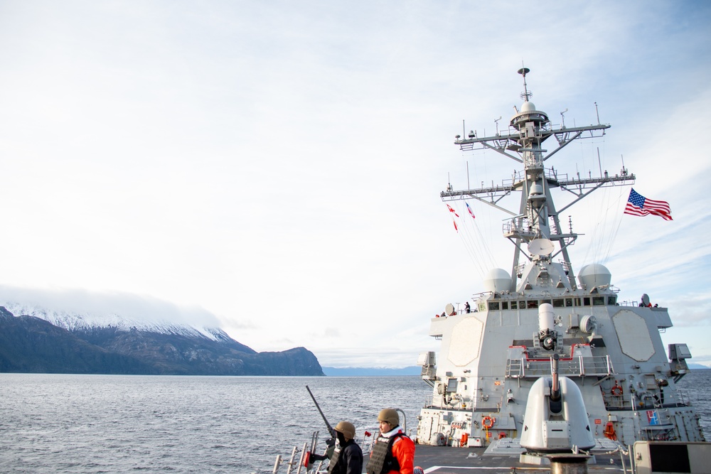 Porter Transits Strait of Magellan