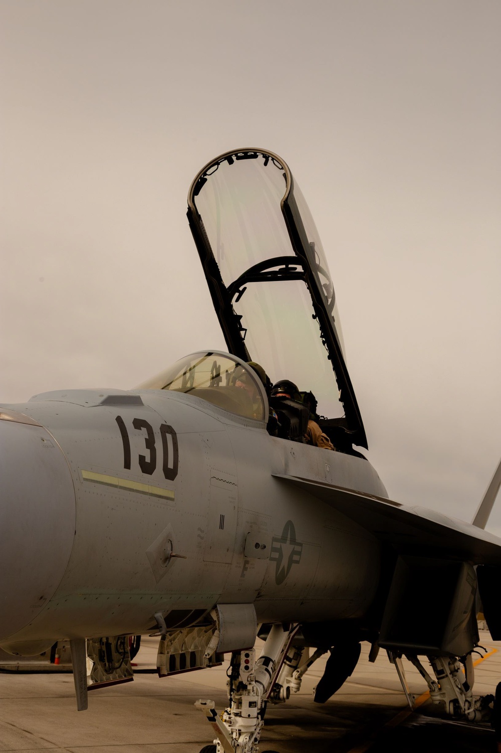 Captain Michael &quot;Snap&quot; Langbehn, the Deputy Commander of the Naval Aviation Warfighting Development Center, conducts his final flight.