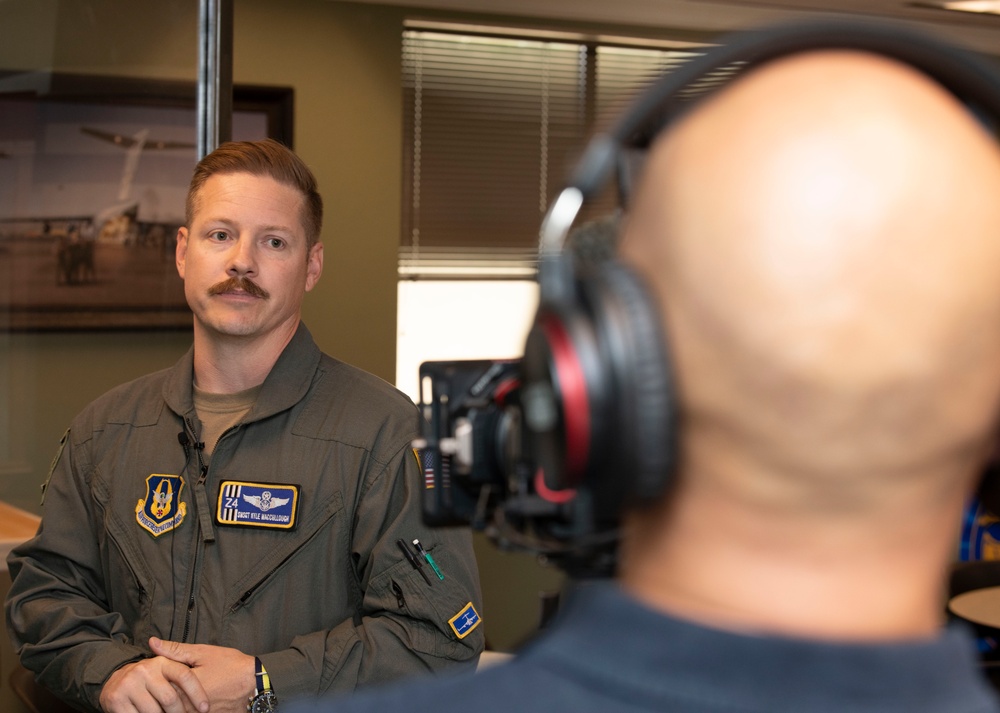 301st Airlift Squadron history video shoot