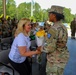 Commanders Pass Company Guidon in Change of Command