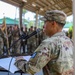 Commanders Pass Company Guidon in Change of Command